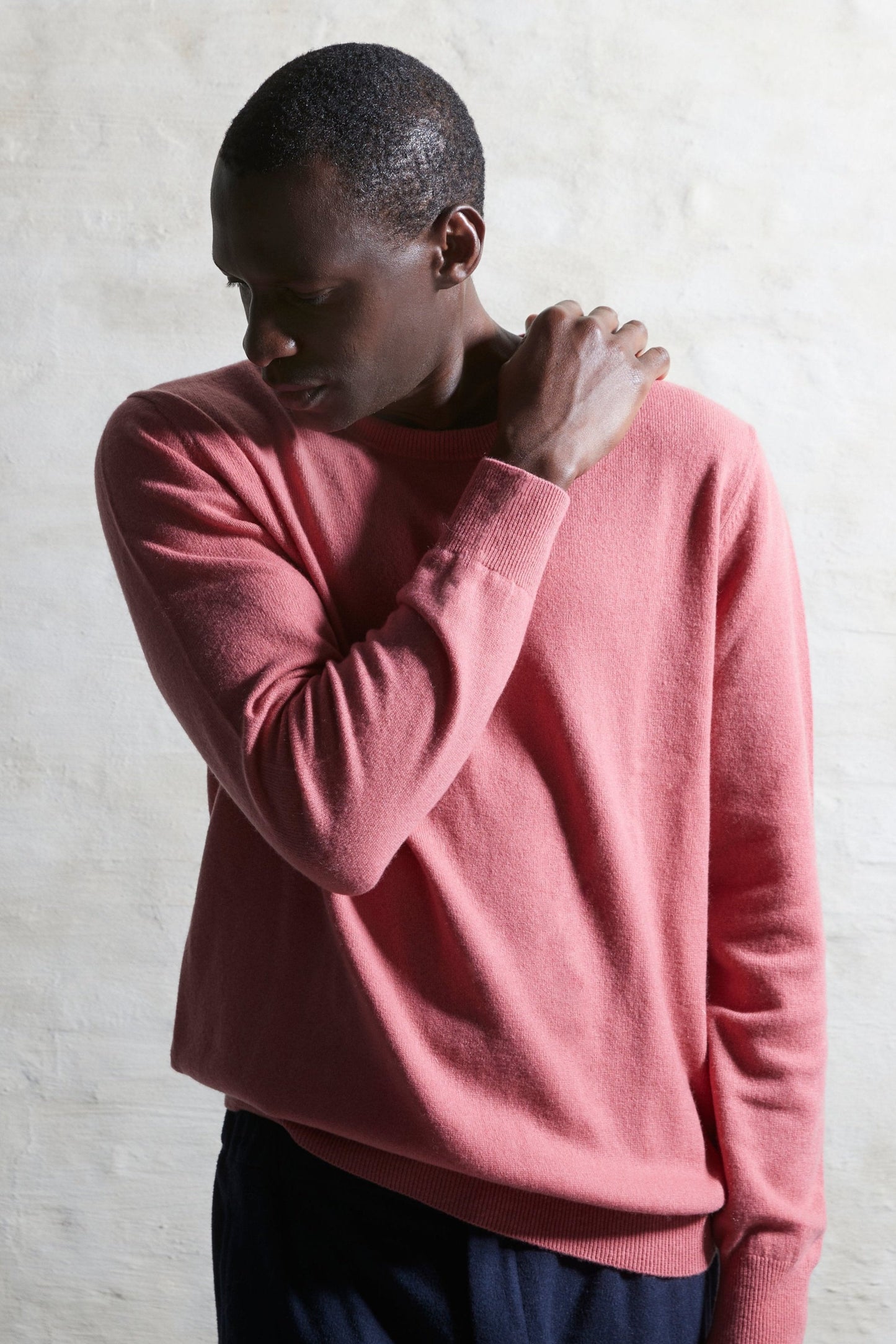 #2308 - Mens Crew Neck Sweater in Pure Cashmere