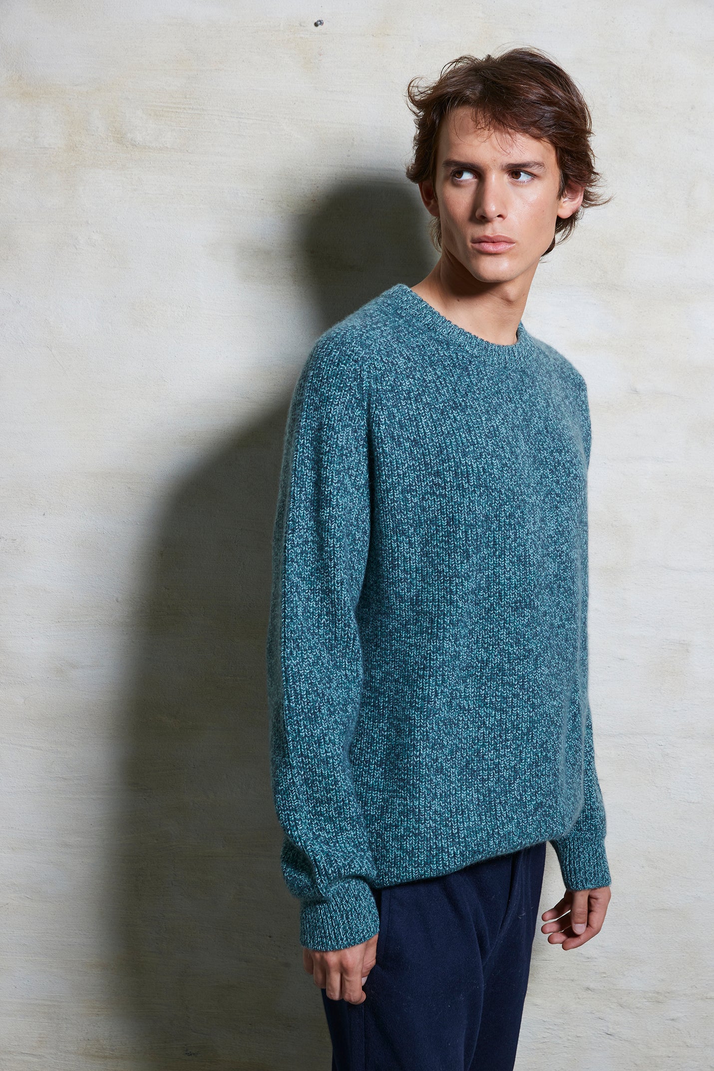 #2310 - Mens Chunky Ribb Sweater in Cashmere