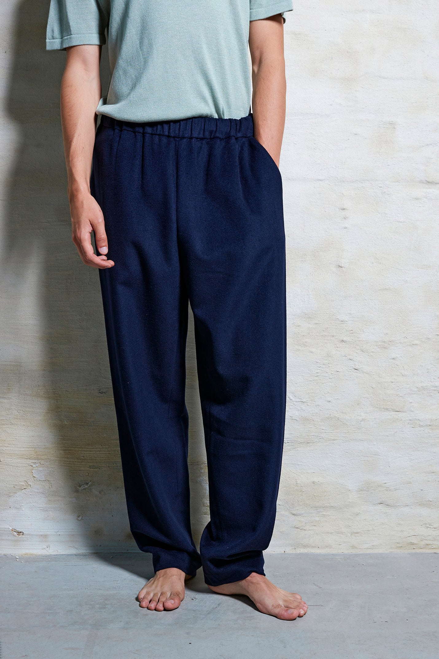 #2317 - Mens Loose Fit Trousers in Merino Wool